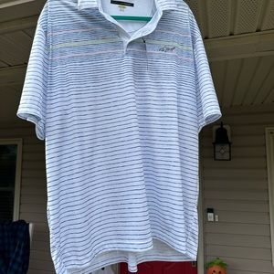 Men’s Greg Norman striped polo shirt